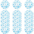 18 Pack Shower Caps for Women,Waterproof Reusable & Disposable Adjustable Bath Caps For Spa Long Hair Travel Saunas (Blue Flowers)