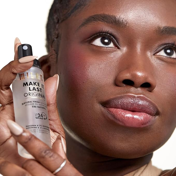 Milani Setting Spray + Primer, Make It Last Original - Natural Finish with Niacinamide for Hydration & Make It Last Matte- Oil Absorbing Charcoal Formula to Control Shine - 2 Pack