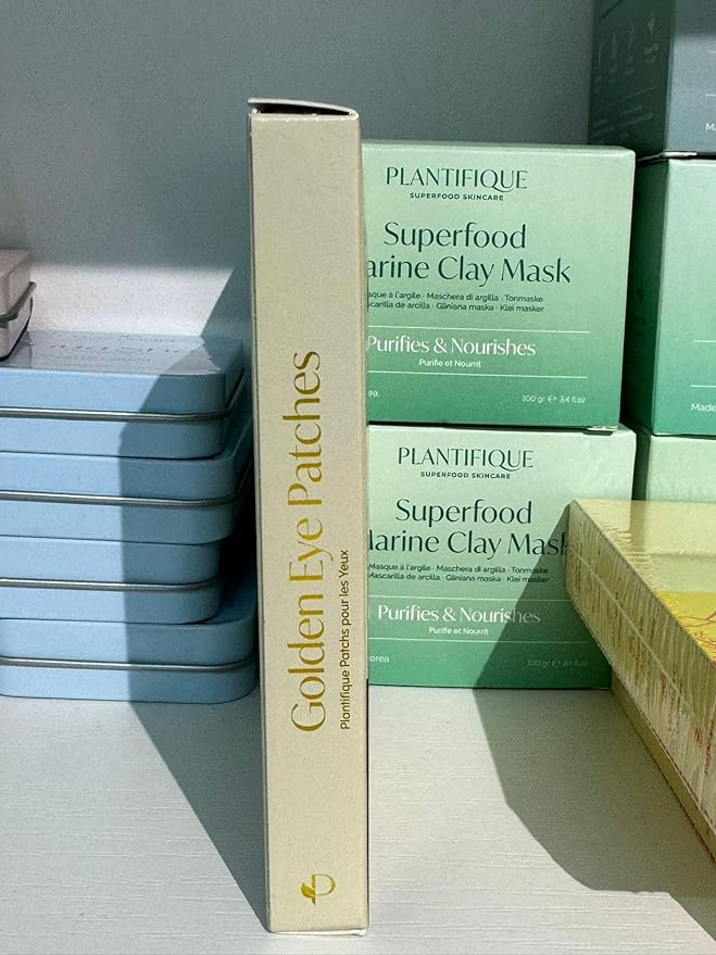 PLANTIFIQUE 24K Gold Under Eye Patches 5 Pairs - Dermatologist Tested - Hydrating Eye Masks Skincare with Collagen, Hyaluronic Acid for Dark Circles & Puffiness