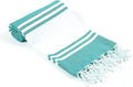 Goroly Home Cotton Beach Towel, Thin Camping Towel, Sand Free Beach Towel for Travel, Sand Proof Towel for Beach, Bathroom, Spa (Sea Green) - 36x71 Inch