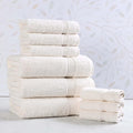 Superior Egyptian Cotton 9-Piece Towel Set, Assorted Towels for Home Bathroom, Guest Bath Decor Essentials, Includes 3 Bath, 3 Hand, 3 Face Towels/Washcloths, Quick Dry, Absorbent - Ivory