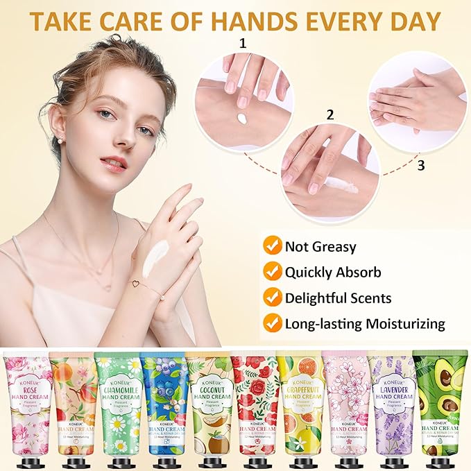 240 Pack Hand Cream Set for Women, Mothers Day Gifts, Bridesmaid Gifts, Birthday Gifts, Small Gifts and Teacher Appreciation Gifts, Bulk Moisturizing Hand Lotion Travel Size for Dry Cracked Hands
