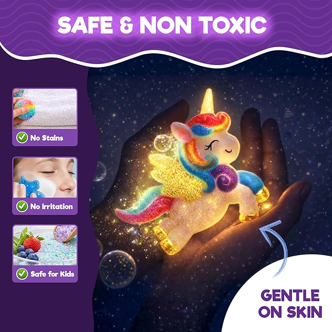 Doctor Jupiter Unicorn Glow Soap Making Kit - Girls Crafts DIY Project for 4+ Year Old Kids | Unicorn Girl Gifts, Birthday Gift Ideas for Girls Ages 4 5 6 7 8 12, Unicorn Toys