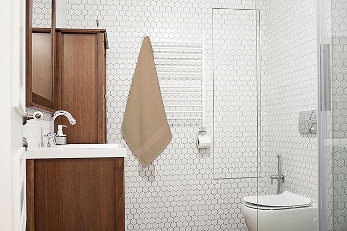 Medium Bath Towels Pack of 6 – 24x48 Inches – Soft, Quick Dry & Highly Absorbent – 100% Cotton Towels for Bathroom, Spa, Gym & Hotel – Beige