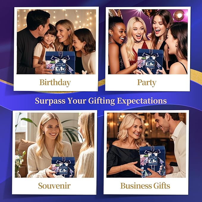 Spa Gifts for Mom- Mother's Day Spa Bath Gift Set with Body Lotion, Shower Gel, Hand Cream & Body Scrub - Lavender Chamomile Scent Self Care Gifts for Women Mom Wife Girlfriend - Relaxing Home Spa Kit