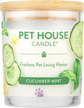 Pet House Cucumber Candles, Long Lasting Scented Candles for Pet Odors, 60 Hour Burn Time - Cucumber Mint, 9 oz