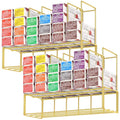 Meudid Hair Color Organizer for Salon - 2 PCS Metal Hair dye Tube Racks Storage Wall Mounted Cabinet Available