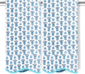Ridhi Block Print Aquamarine Blue Cotton Spa Towel 27"x54" Set of 2 Handmade Bath Towel, Quick Dry Turkish Style Bath Sheet, Soft Absorbent Luxury Towel for Home, Gym & Spa, Boho Bathroom Decor