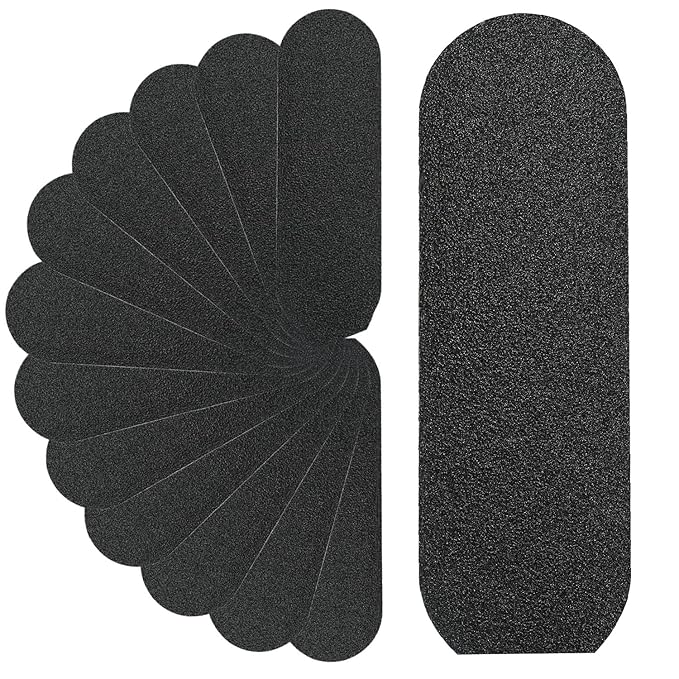 Stainless Steel Pedi File Refill, 80 Grit, Black - Pedicure Refill Pads - Foot Rasp Pad with Removable Glue,Size 5.2" L x 1.7" W,