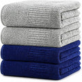 SEISSO 4 Pack Extra Large Bath Towels 63"x35", Bath Sheets for Sensitive Skin 70% Polyester 30% Viscose Fiber from Bamboo, Super Soft, Highly Absorbent & Quick Dry, Oversized Shower Towels