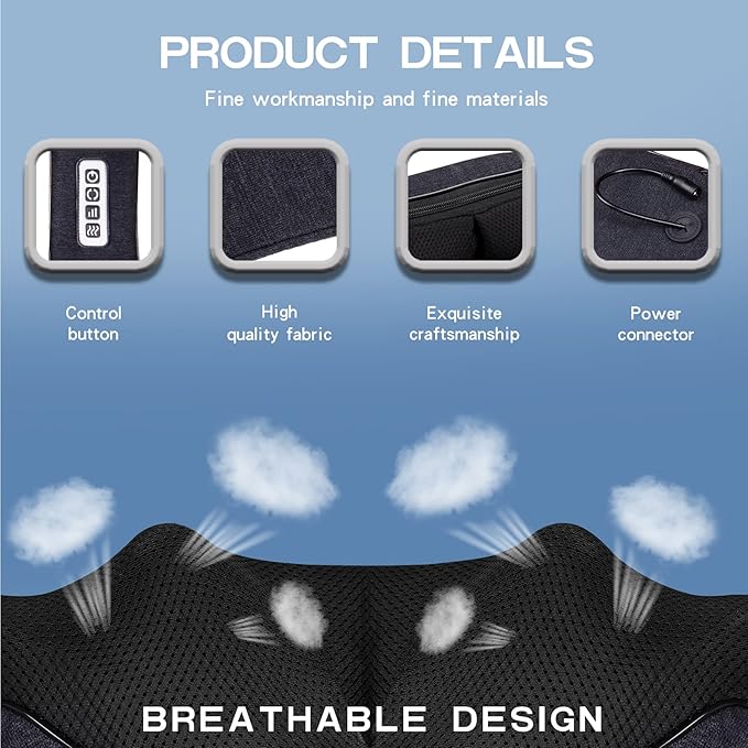 Mo Cuishle Mothers Day Gifts for Mom Wife Women, Shiatsu Back Shoulder and Neck Massager with Heat, Electric Deep Tissue 4D Kneading Massage, Best Gifts for Men Dad Husband, Fathers Day, Christmas