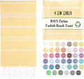 Cacala Lightweight and Thin Turkish Beach Towel 100% Cotton Sand-Free and Quick-Drying Goodness Perfect as an Extra Large Travel Towel, Beach Accessory, or Gift for Beach Lovers, 37 x 70