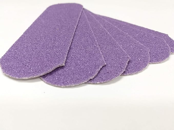 60 GRIT Stainless Steel Pedicure File Refill Pads, 60 Count (60 GRIT Purple)