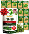 HOME GROWN 10 Herb Seeds for Planting 3,000+ Non-GMO Heirloom Seeds | Extra Large Variety Pack Herb Kit – Indoor Outdoor & Hydroponic | Culinary Seed Set | Grow Your Own Herbs | Gift for Beginners