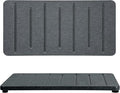 2PCS Water Absorbing Stone Tray for Cosmetics & Hand Soap & Houseplants, 8.7" x 4.3" Ultra-Absorbent Diatomite Coaster | Fast-Drying Bathroom & Kitchen Organizer, Dark Gray