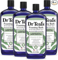 Dr Teal's Foaming Bath with Pure Epsom Salt, Cannabis Sativa Hemp Seed Oil, 34 fl oz (Pack of 4)
