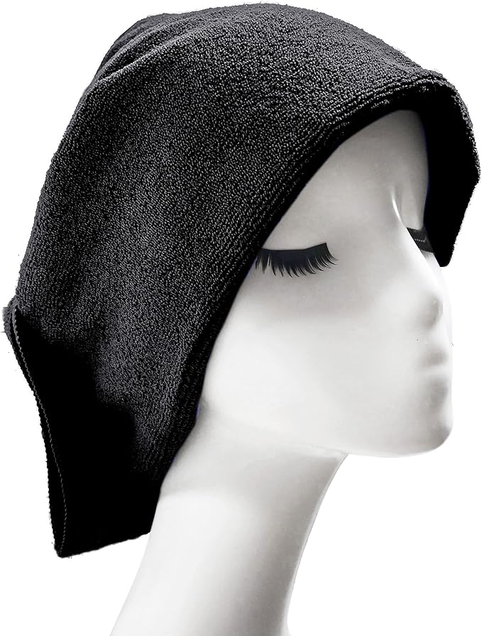 POLYTE Professional Quick Dry Lint Free Microfiber Hair Drying Salon Towel, 16 x 29 in, 12 Pack (Black)