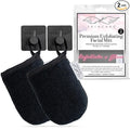 Seraphic Skincare Premium Exfoliating Facial Mitt (2pc) – Dual-Sided Face Scrubber Exfoliator & Dead Skin Remover, Makeup Remover for Gentle Cleansing & Exfoliation – Korean Face Exfoliating Glove