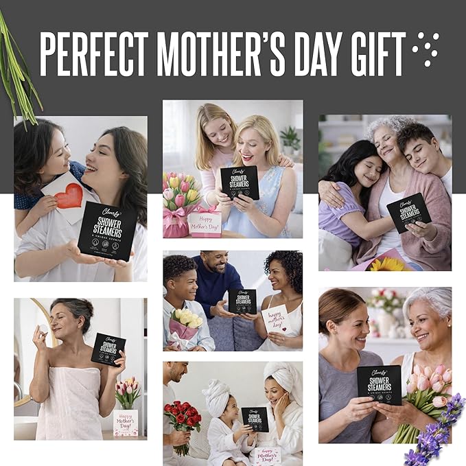 Cleverfy Shower Steamers Aromatherapy - Mothers Day Gifts for Mom, Wife from Husband, Grandma, Daughter and Sister - Birthday Gifts for Women, Mom, Teens, Girlfriend and Her - 6 Tablets