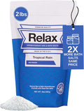 Relax Spa & Bath Aromatherapy Bath Salts for Hot Tub, Bath, or Spa, 2LB Bag Infused with Magnesium, Bath Salt for Soaking, Tropical Rain Scent
