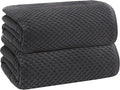 COTTON CRAFT Waffle Bath Sheets - Set of 2 Luxury Euro Spa Waffle Weave Bath Sheet Towels - 100% Ringspun Cotton Bath Sheet - Absorbent Quick Dry Bath Towel Sheet - Oversized 35 inch x 70 inch - Grey