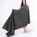 Cotton Paradise 100% Cotton 40x80 Oversized Bath Sheet, Extra Large Turkish Bath Towels for Bathroom, Dark Gray Bathsheet