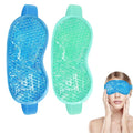 candyfouse 2Pack Cold Cooling Eye Mask, Reusable Hot Colder Therapy Gel Bead with Plush Backing for Puffiness Migraine Stress Relief Skin Care Dry Eyes