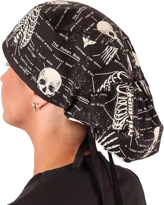 Sparkling EARTH Big Hair Ponytail Classic Surgical Style Scrub Working Cap - Made in The USA!!!