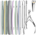 TsMADDTs Nail Care Tool Kit with Cuticle Trimmer, Cuticle Pusher, Nail Files and Buffers Blocks, Emery Boards, Nail Prep for Manicure & Pedicure for Women