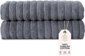Classic Turkish Towels CTT Premium 2 Pack Bath Towels Set, Made with 100% Turkish Cotton, Spa & Hotel, Quick Drying Towels, Absorbent & Comfy | 27"x54" (Grey)