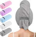 AIDEA Microfiber Hair Towel, Open Wide-End Hair Towels, Super Absorbent Hair Towel Wrap for Women, 5Pack, 31.5×18.9 inch