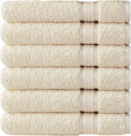 COTTON CRAFT Ultra Soft Hand Towels - 6 Pack -16x28-100% Cotton Face Towel Set - Absorbent Quick Dry Everyday Luxury Hotel Bathroom Kitchen Spa Gym Shower Pool Travel Picnic - Plush 580 GSM - Ivory