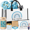 7 Sets Boy Mother Gifts for New Mom Gifts Tote Bag Makeup Bag Candle Bracelet Cup Hand Cream for Mother Day Women After Birth Pregnancy Present First Time Expecting New Mommy Essentials