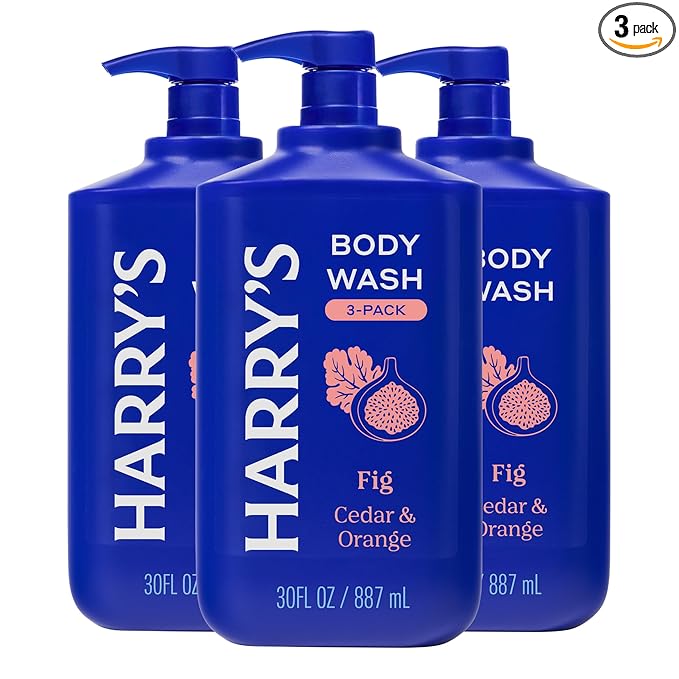 Harry's Men's Body Wash - Fig - 30 fl oz - Shower Gel for Men - No Parabens, Sulfates, or Dyes (Pack of 3)