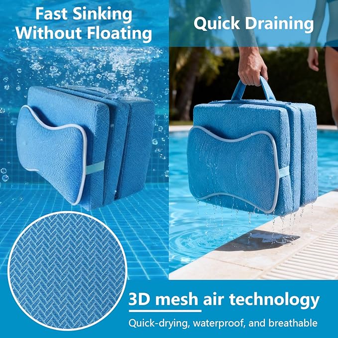 Hot Tub Booster Seat for Adults,Adjustable 3 Heights up to 8.7", Backrest and Removable Bath Pillow,Thickened Bathtub Cushion，3D Air Mesh Hot Tub Accessories，Full Body Support for Back Pain Relief.