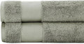 BIOWEAVES 100% Organic Cotton 700 GSM Plush Luxury Bath Towels for Bathroom 30" x 58" GOTS Certified - Sage, Pack of 2