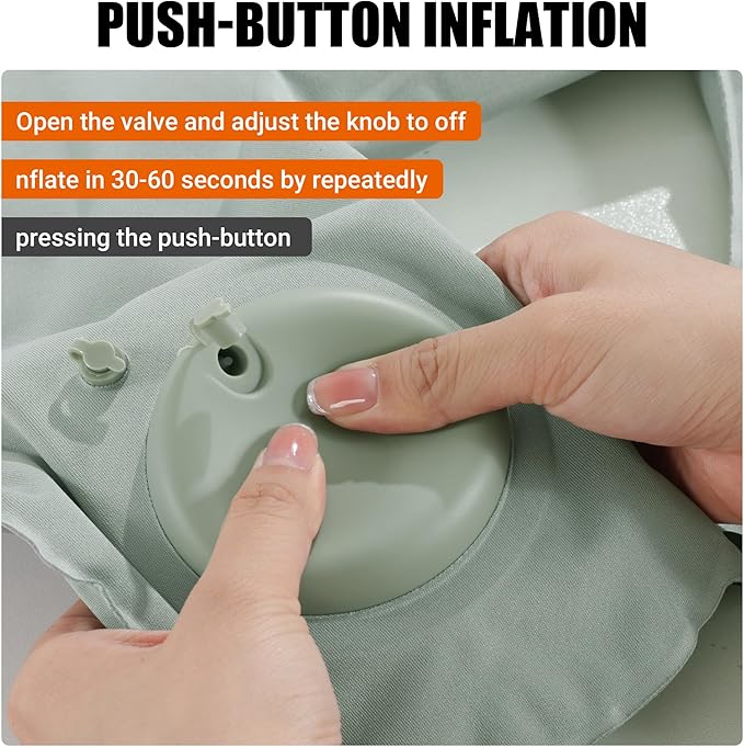MABOZOO Inflatable Bath Neck Pillows for Tub & Shower - Head & Neck Support, Grey U-Shaped Travel Pillow for Airplane