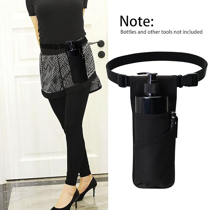 Tuhaoge Massage Bottle Bag Massage Oil Holster Lotion Holster Massage Therapist Massage Oil Holster Massage Lotion (TH-XJ1kd-Black)