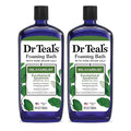 Dr Teal's Foaming Bath with Pure Epsom Salt,Relax & Relief with Eucalyptus & Spearmint,34 fl oz,2 Count (Pack of 6)