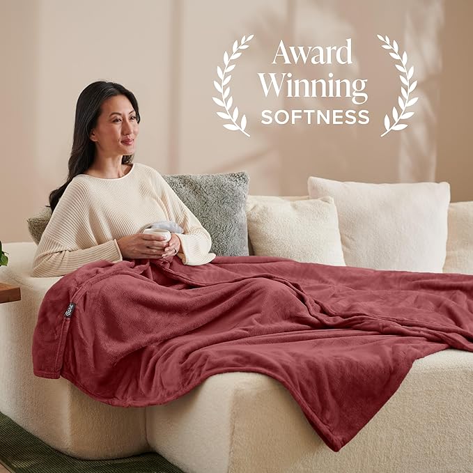 Bare Home Fleece Blanket - King Size - Ultra-Soft Lightweight for Bed, Sofa, and Couch - Luxury Microplush - Cozy Warm Blanket (King, Rosewood)