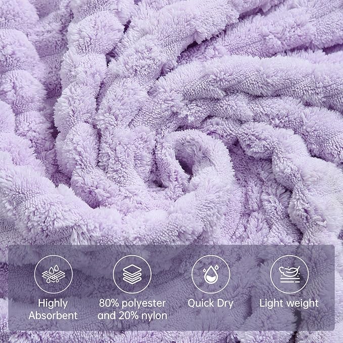 Extra Large Bath Towel Set of 6 (40"x80"),Oversized Bath Sheet Super Soft Highly Absorbent Microfibers Quick Dry Luxury Shower Towel for Bathroom Spa Gym Hotel Yoga (Lavender, 6Piece)