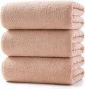 Lumimi Towels 3 Piece Very Soft Microfiber Bath Towel Set Super Absorbent Light Quick Dry and Durable, 55" L x 27" W, 3 Pack Beige