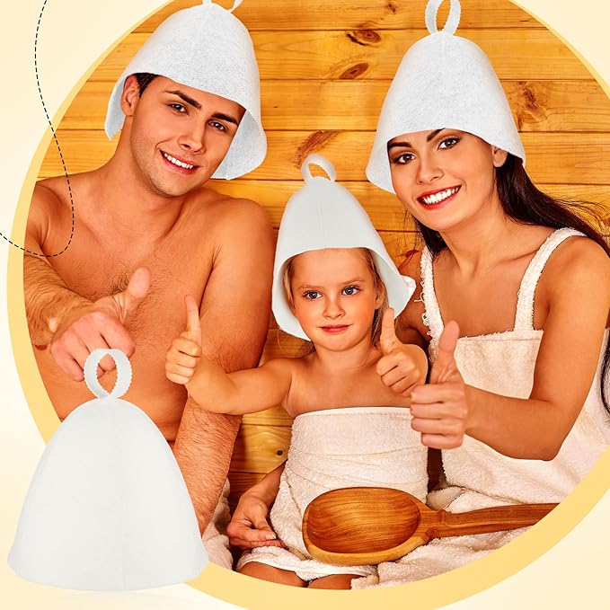 JaGely Sauna Hat for Men Women Sauna Hat Vaporarium Cap Russian Banya Cap for Bath House Accessories