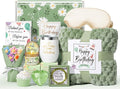 Birthday Gifts for Women Friendship, Unique Happy Birthday Gifts Basket for Mom Her Best Friend Sister Wife Girlfriend Coworker, Luxury Self Care Box Vanilla Coconut Relaxing Spa Gifts Set w/Blanket