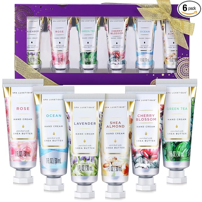 spa luxetique Hand Cream Gifts Set for Women,Mothers Day Gifts for Mom,Hand Lotion with Natural Aloe & Vitamin E for Dry Hands,Travel Size Hand Cream for Women,Teacher Appreciation Nurse Gift Birthday