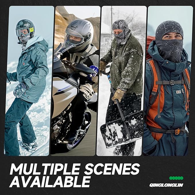 Balaclava Ski Mask 3 Pieces Full Face Cover for Men and Women Breathable Full Face Mask for Skiing Outdoor Sports