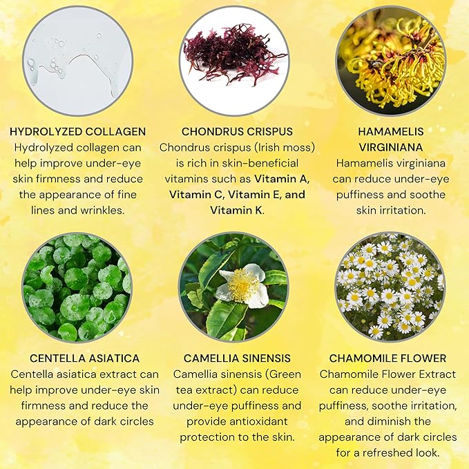 Collagen Under Eye Patches - Anti-Aging, Dark Circle & Puffy Eye Treatment - Hydrates and Firms Skin - 30 Pairs