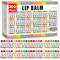 AZEN 200 Pack Lip Balm Bulk, Moisturizing Lip Balms for dry cracked lips, Mothers Day Gifts Easter Basket Stuffers - 12 Flavors