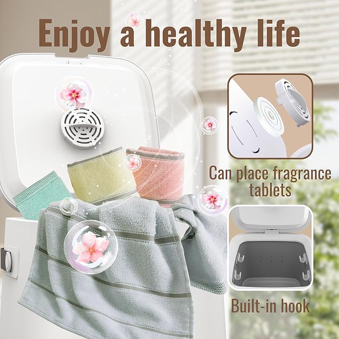 WEILAlANTIAN Towel Warmer,Towel Warmers for Bathroom with Timer & Child Lock, Electric Bathroom Warmer for Towels, Robes, and Blankets, Adjustable Heat Settings (20/40/60Mins)