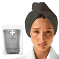 ILES FORMULA Hair Turban Towel – Ultra-Soft Microfiber Hair Towel Wrap for Fast Drying, Frizz Control & Breakage Protection – Large, Lightweight Hair Wrap for Short, Long & Curly – Grey